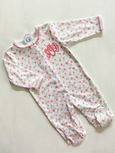 Load image into Gallery viewer, Pima Cotton Floral Footie Pajamas