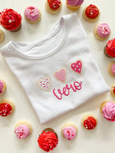 Load image into Gallery viewer, Valentine Cookie Trio Shirt or Onesie
