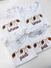 Load image into Gallery viewer, College Football Bow Tee
