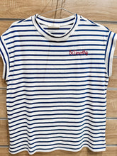 Load image into Gallery viewer, Navy Blue Striped shirt
