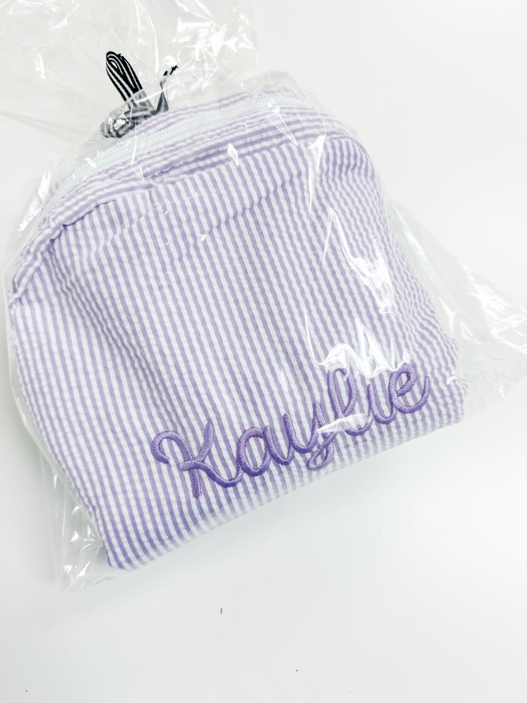 Kaylie Lilac Seersucker Med Backpack - No Flaws