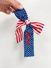 Load image into Gallery viewer, Patriotic Flag Bow
