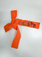 Load image into Gallery viewer, Halloween Embroidered Bow
