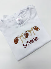 Load image into Gallery viewer, College Football Bow Tee
