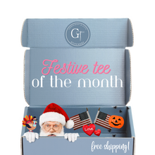 Load image into Gallery viewer, Festive Tee of the Month - Kid&#39;s
