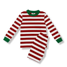 Load image into Gallery viewer, Christmas Red Stripe Pajamas Kids
