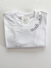 Load image into Gallery viewer, Collar Embroidered Women&#39;s Crew Neck Tee
