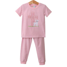 Load image into Gallery viewer, Pink Worthy is the Lamb Applique Pajamas
