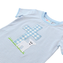 Load image into Gallery viewer, Blue Worthy is the Lamb Applique Pajamas
