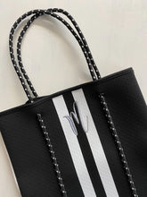 Load image into Gallery viewer, Black and White Stripe Tote
