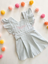 Load image into Gallery viewer, Cross Back Ruffle Romper
