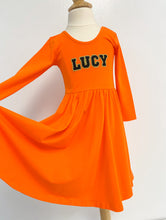 Load image into Gallery viewer, Orange Twirl Dress
