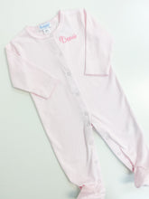 Load image into Gallery viewer, Pima Cotton Stripe Footie Pajamas
