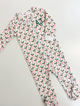 Load image into Gallery viewer, Candy Cane Pima Cotton Zip Footie
