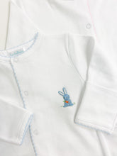 Load image into Gallery viewer, Needle Point Bunny Pima Cotton Footie
