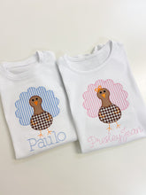 Load image into Gallery viewer, Blue Turkey Applique Tee Or Onesie
