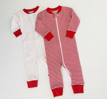 Load image into Gallery viewer, Red Stripe Drop Seat Holiday Pajamas
