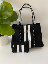 Load image into Gallery viewer, Black and White Stripe Tote
