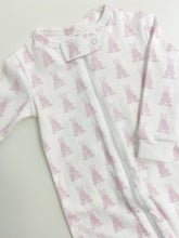 Load image into Gallery viewer, Pink Bunny Pima Cotton Zip Footie
